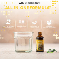 Clean Nutra Organic Maca Root Drops with Ashwagandha Fenugreek Beet L-Arg