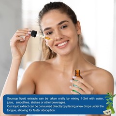Soursop Bitters Liquid Drops Supplement with Irish Sea Moss & Turmeric for Cellu