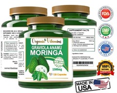 Moringa Oleifera Organic, Natural, 100% Pure Pills – 240 Count – 2 Pack
