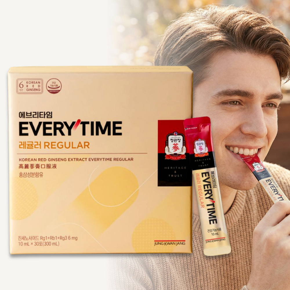 JungKwanJang Korean Red Ginseng Extract Everytime Regular 30 Sticks