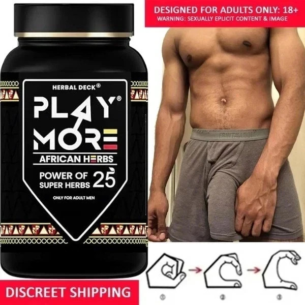 African Herbal Play More Powder Mens Energy Vitality and Health Support I USA UK