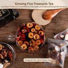 Ginseng Five Treasures Herbal Kidney Tea Bags 3 Pack 75 Bags Tea