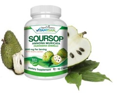 Graviola Capsules Leaf and Fruit Extract 90 capsules Soursop Annona High Potency