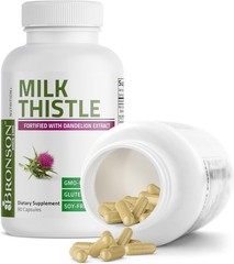 Bronson Milk Thistle Silymarin Marianum & Dandelion Extract Liver Health Support