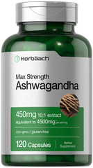 Ashwagandha Capsules | Max Strength | 120 Count | Gluten Free | by Horbaach
