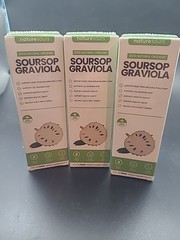 3 X Soursop Graviola Liquid Drops 100% Natural Organic GMO Free Exp. 12/2026
