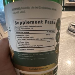 Carlyle Ashwagandha 3000mg Capsules 300ct Non-GMO Gluten Free Exp 11-2027