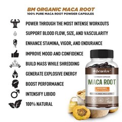 Maca Root 4000mg Herb Supplement Support Men Health,Muscle Strength 120 Capsules