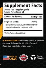 holy basil capsules – HOLY BASIL LEAF EXTRACT 745mg – kidney stone breaker 1 Bot