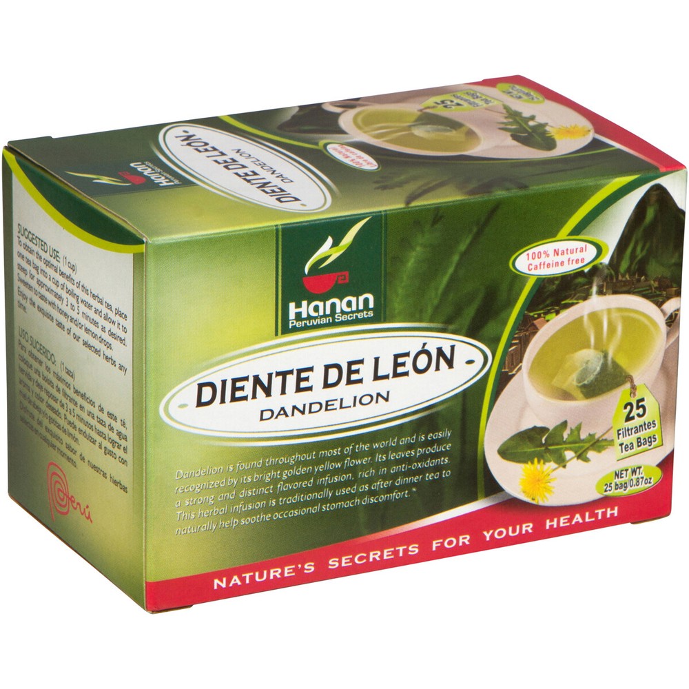 Dandelion Tea (Diente de León) – 25 Tea Bags of All-Natural Dandelion from Peru