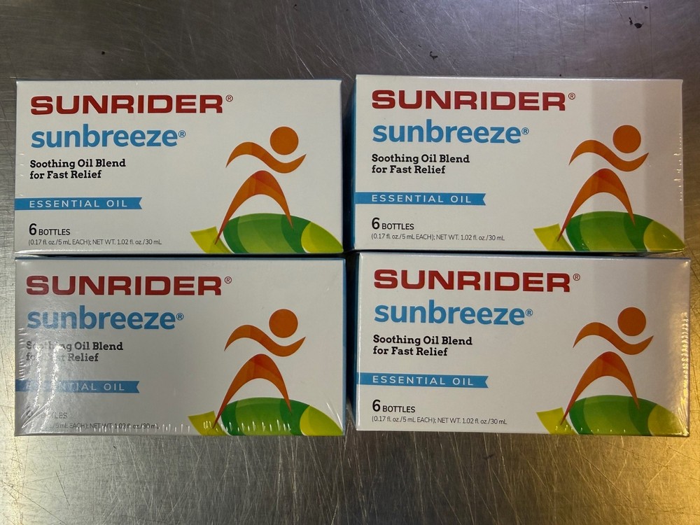 4bx 6ea 24x Bottle Sunrider Sunbreeze Essential Oil 0.17fl.oz Pain Relief Muscle
