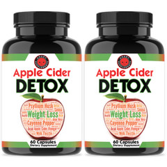 Duo w/ Apple Cider Detox, Health and Weight Loss Aid, 2-Pack