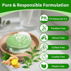 Ginger & Tea Tree Bar Shampoo and Conditioner, for anti Hair Loss, Promote Hair