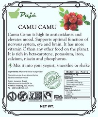 CAMU CAMU fruit powder 4oz 8oz 12oz 16oz 1lb 24oz 32oz 2lb 4lb 8lb – Paje brand