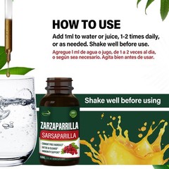 Sarsaparilla Root Extract Drops for Liver Cleanse Detox & 2 Fl Oz (Pack of 1)