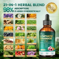 Organic Lymphatic Drainage Drops, Lymphatic Drainage Supplement for Healthy L…