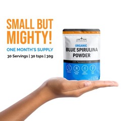 Organic Blue Spirulina Powder – 100% Pure Vegan Superfood, Non-GMO, Gluten-Free,