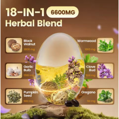 18-in-1 Herbal Blend with Black Walnut & Wormwood – 240 Count – 1 Pack