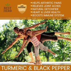 240 Turmeric 95% Curcumin BioPerine Black Pepper Pills 10,000mg Extract Tumeric