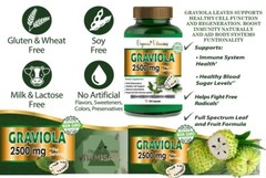 Soursop Extract 2500 mg 120 Capsules | Non-GMO, Gluten Free ORGANIC Graviola