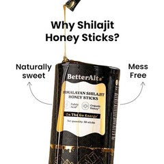 Better Alt Pure Himalayan Shilajit Sticks with Organic Honey Saffron – Brand New