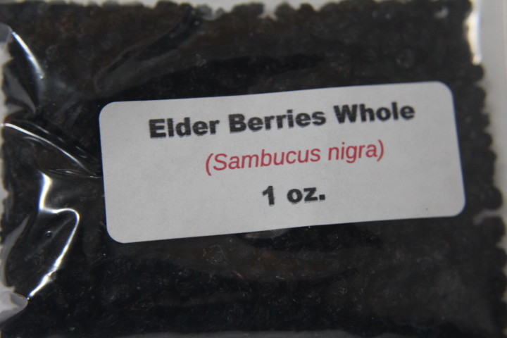1 oz. Elderberries Whole (wildcrafted, (Sambucus nigra)