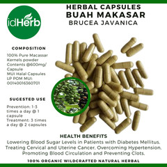 [idHerb] CAPSULE Buah Makassar Brucea javanica Organic Herbs Fresh Premium