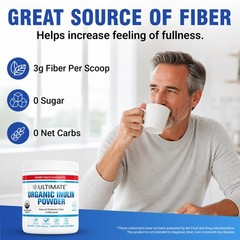 Ultimate Inulin Powder 12oz Chicory Root Fiber
