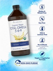 Omega 3 6 9 Liquid | 16 fl oz | Organic, Cold Pressed | Vegan | by Carlyle