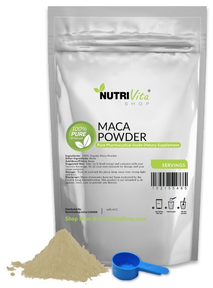 3X100g (300g) PURE RAW MACA POWDER 100% ORGANIC USP GRADE 48 SERVINGS