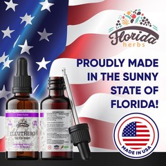 FLORIDA HERBS Eleuthero Tincture, Organic 2 Fl Oz (Pack of 1)