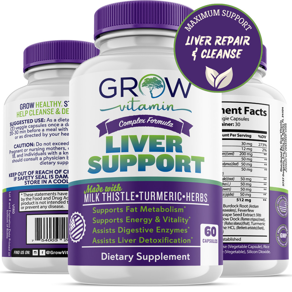 Best Liver Repair Supplement with Milk Thistle – Artichoke – Turmeric, 60 caps