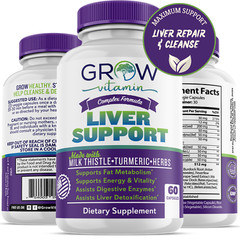 Best Liver Repair Supplement with Milk Thistle – Artichoke – Turmeric, 60 caps