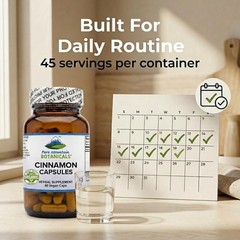 Pure Mountain Cinnamon Capsules 1000mg Organic Cassia Cinnamon Bark Supplement
