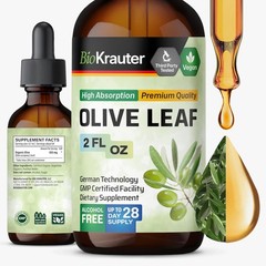 BIO KRAUTER Olive Leaf Extract Liquid – 4 Fl Oz (Pack of 1)