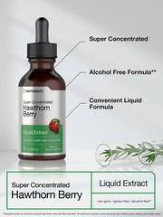 Hawthorn Berry Liquid Extract | 2 fl oz | Alcohol Free, Vegetarian | by Horbaach