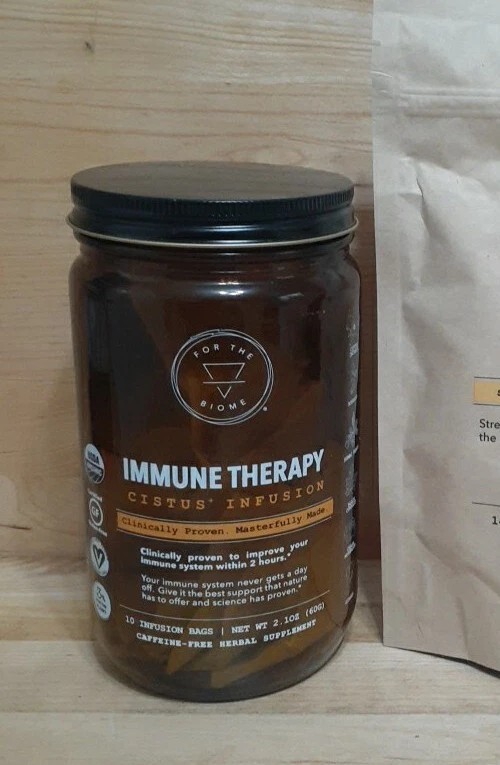 2 JARS[20 total] IMMUNE THERAPY CISTUS INFUSION Tea Refillable Jar Biome HERBAL