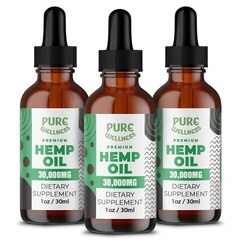 Organic Hemp Oil | Discover the Many Uses Of Hemp Seed Oil (30,000mg Bottle x3)