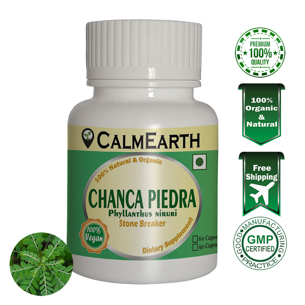 CalmEarth Chanca Piedra Organic Herbal Capsule 100% Pure Phyllanthus niruri