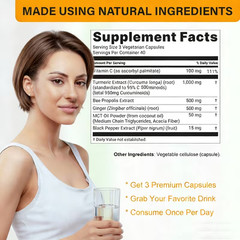 120 Pills Turmeric Curcumin 1000mg Herbal Extract with BioPerine Men & Women