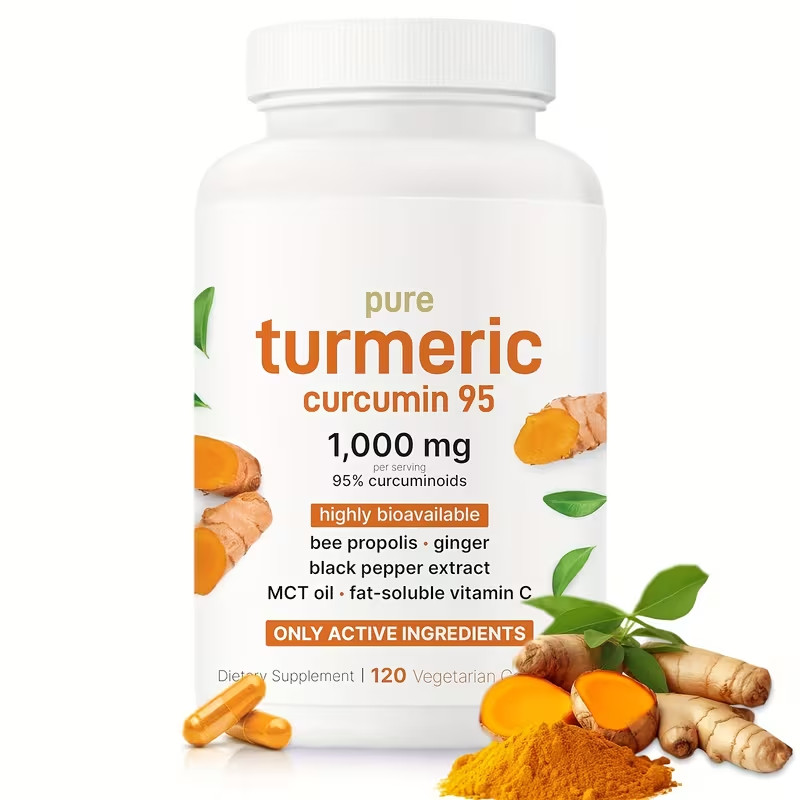 120 Capsules Turmeric Curcumin 1000mg Herbal Extract with BioPerine Men & Women