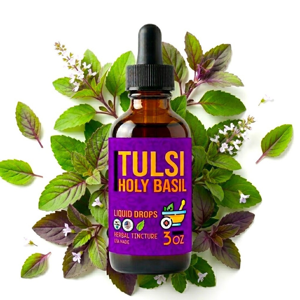 Tulsi Holy Basil Extract – Tulsi Tincture – Liquid Drops – Drink Mix – DXL – USA