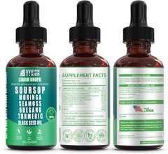 Vyxion Soursop Bitters Liquid Drops 10 in 1 with 2 Fl Oz (Pack of 1), Green