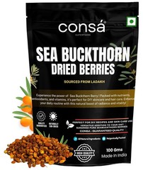 Consa Sea Buckthorn Berry Dried 100 Gm Antioxidant Sourced From Ladakh