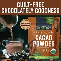 Organic Cacao Powder, 2Lb – Unsweetened Cocoa Powder with Rich Dark Chocolate Fl