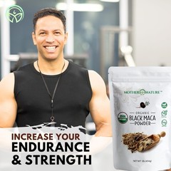 Organic Raw Black Maca Root Powder 16oz – Energy, Endurance, Superfood, Vegan, N