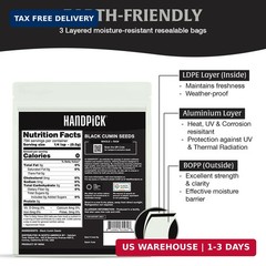 HANDPICK Black Cumin Seed (14oz) Pure Nigella Seeds – No Salt or Preservatives,