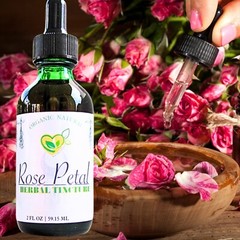Rose Petal Tincture | Organic Liquid Drops | Heart & Mood Support | Natural 2 oz