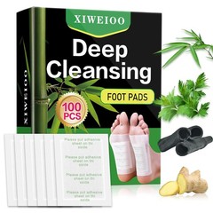 100 Foot Pads Natural Bamboo Vinegar Gingerr | Deep Cleansing Foot Paches