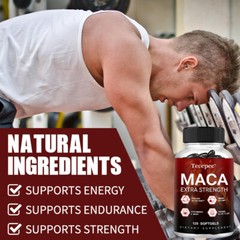 Maca Capsules 6000mg-120Caps Extra Strength Testosteron Boosting Formula for Men